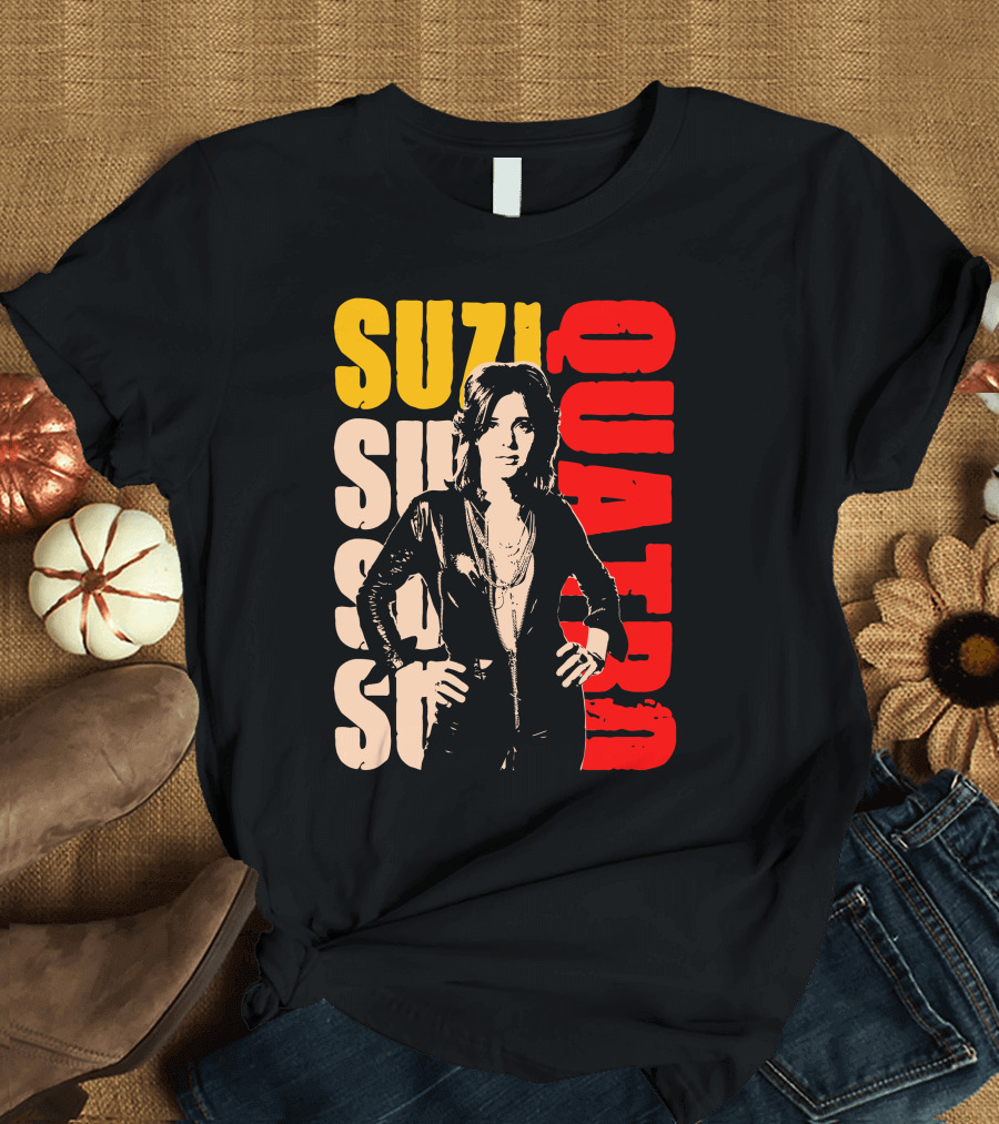 Suzi Quatro 70s Glam Rock Vintage Style Retro T-Shirt