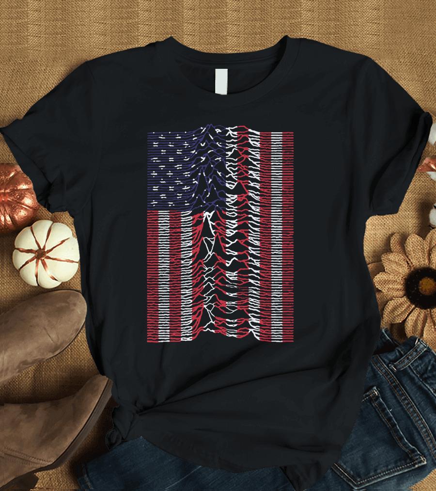 Unknown Pleasures USA Flag T-Shirt