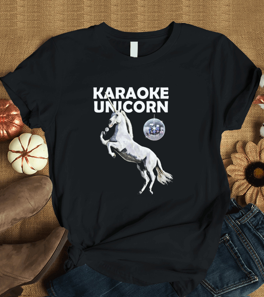 Karaoke Unicorn Disco Microphone Magic T-Shirt