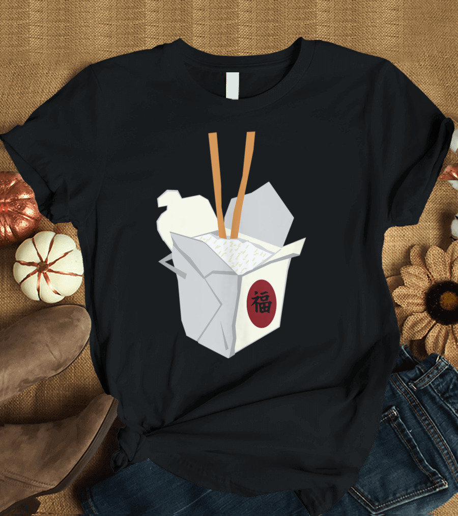 Chinese Takeout Box with Chopsticks T-Shirt