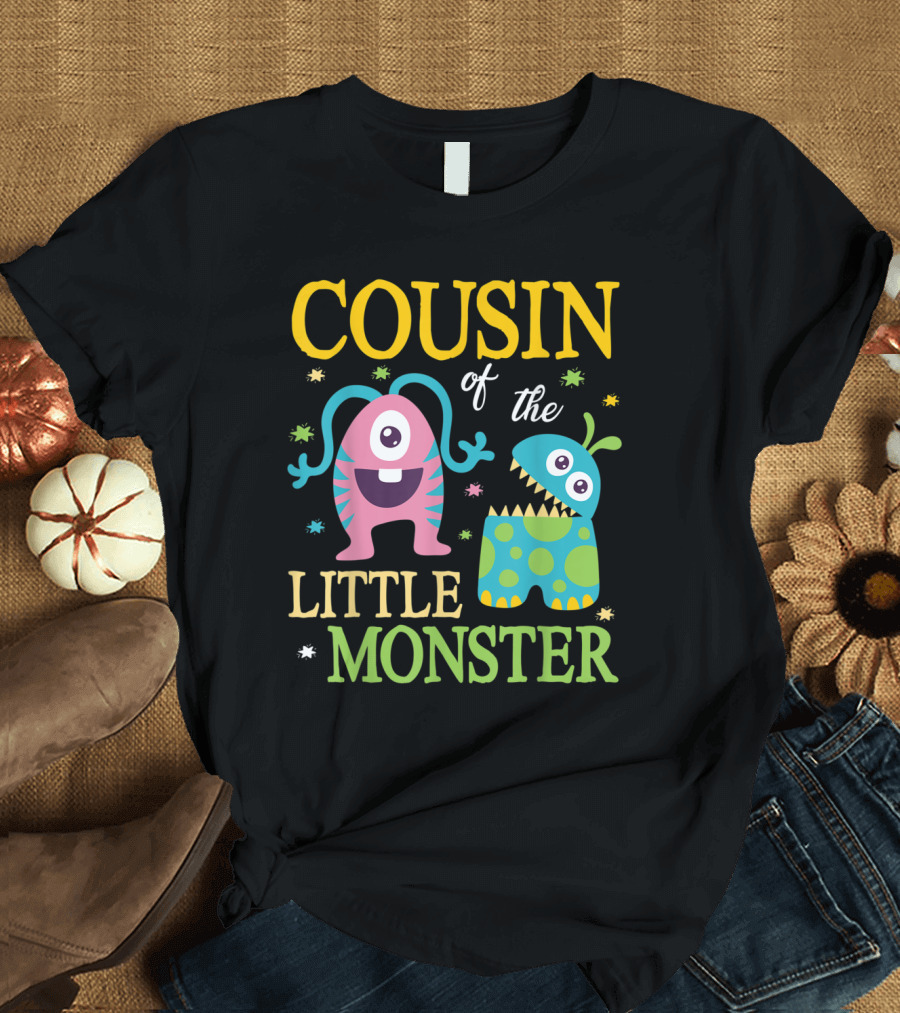 Cousin of the Little Monster Happy Day Colorful Cartoon Creatures T-Shirt