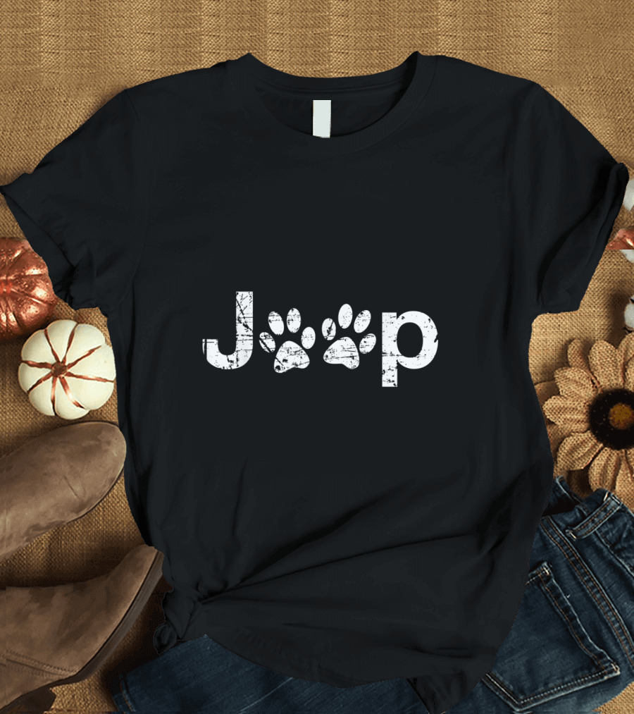 Funny Jeep Paw Prints Design for Dog and Jeep Lovers T-Shirt