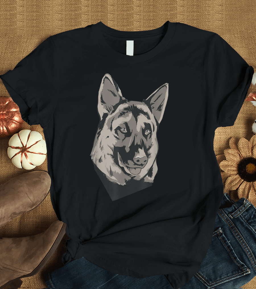 German Shepherd Dog Head T-Shirt