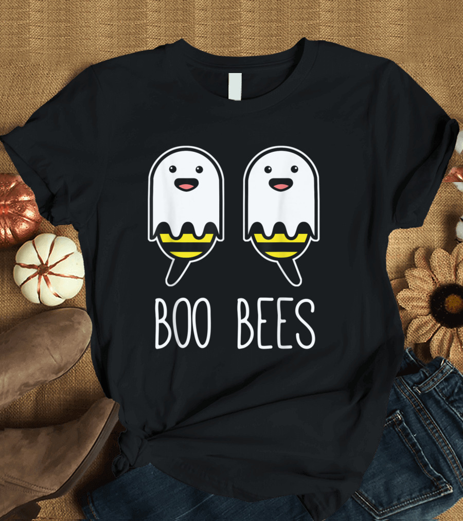 Boo Bees Cute Ghost Bees Funny Couples Halloween Costume T-Shirt