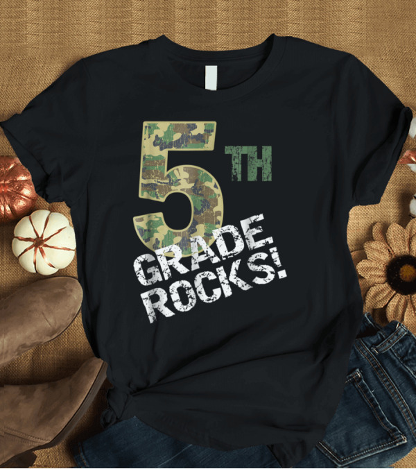 T-Shirt: Camo 5th Grade Rocks Girls T-Shirt Camo 5th Grade Rocks Girls T-Shirt