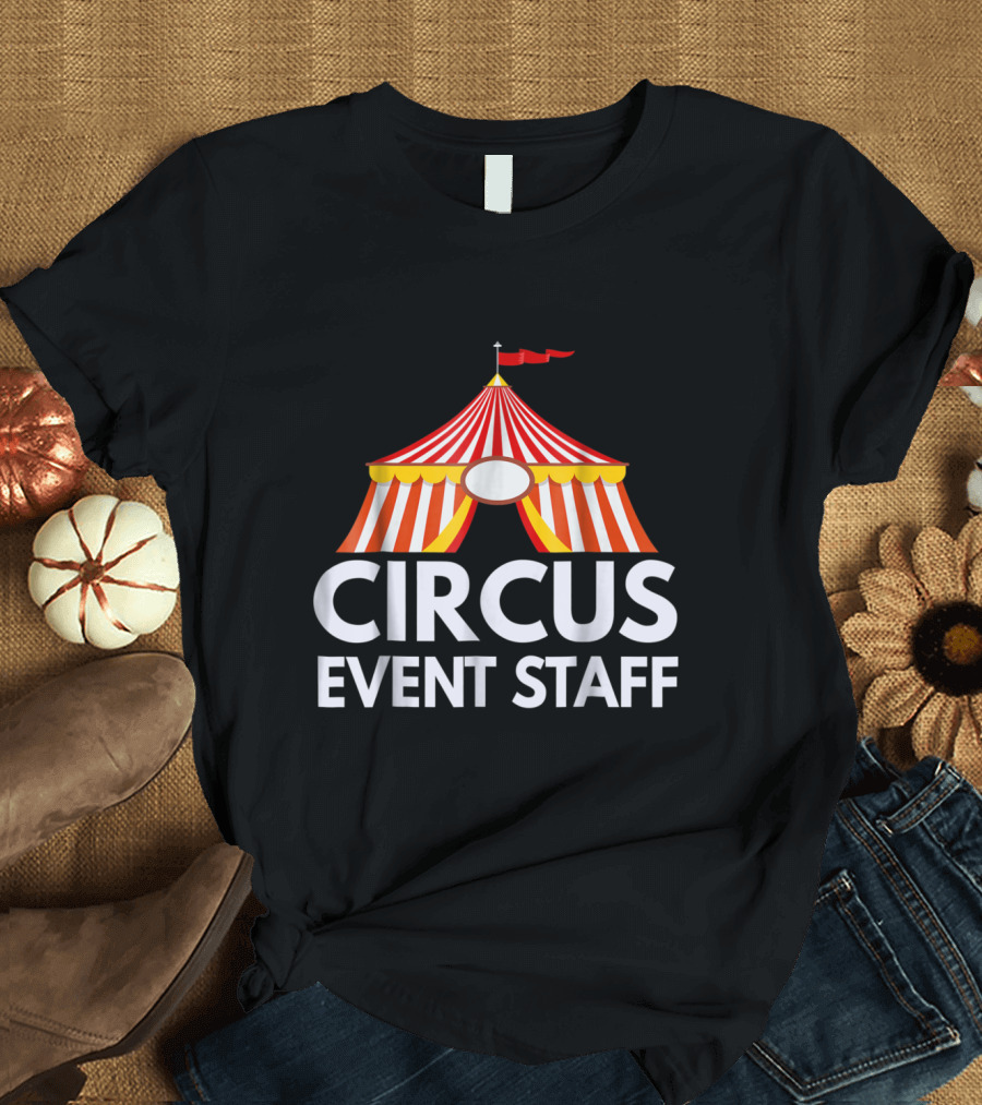 Circus Event Staff Carnival Tent Red White Stripes T-Shirt