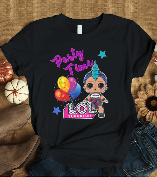 T-Shirt: Party Time LOL Surprise Balloons and Star Confetti T-Shirt Party Time LOL Surprise Balloons and Star Confetti T-Shirt