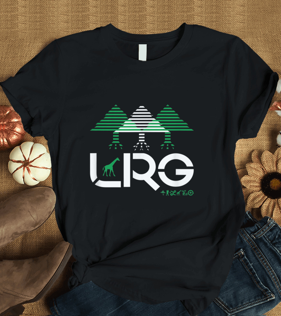 LRG Illusion Tree Giraffe Pyramid Stripes T-Shirt