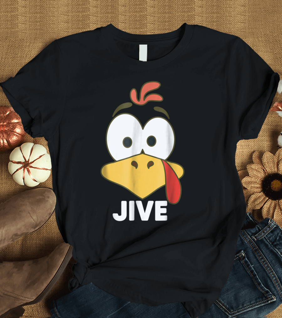 Jive Turkey Funny Cartoon Face T-Shirt