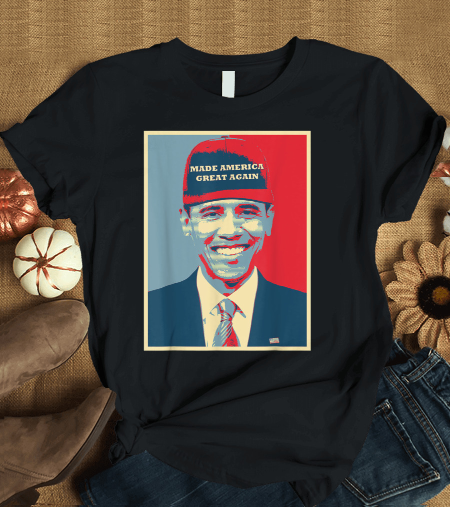 Obama Made America Great Again Red Blue T-Shirt