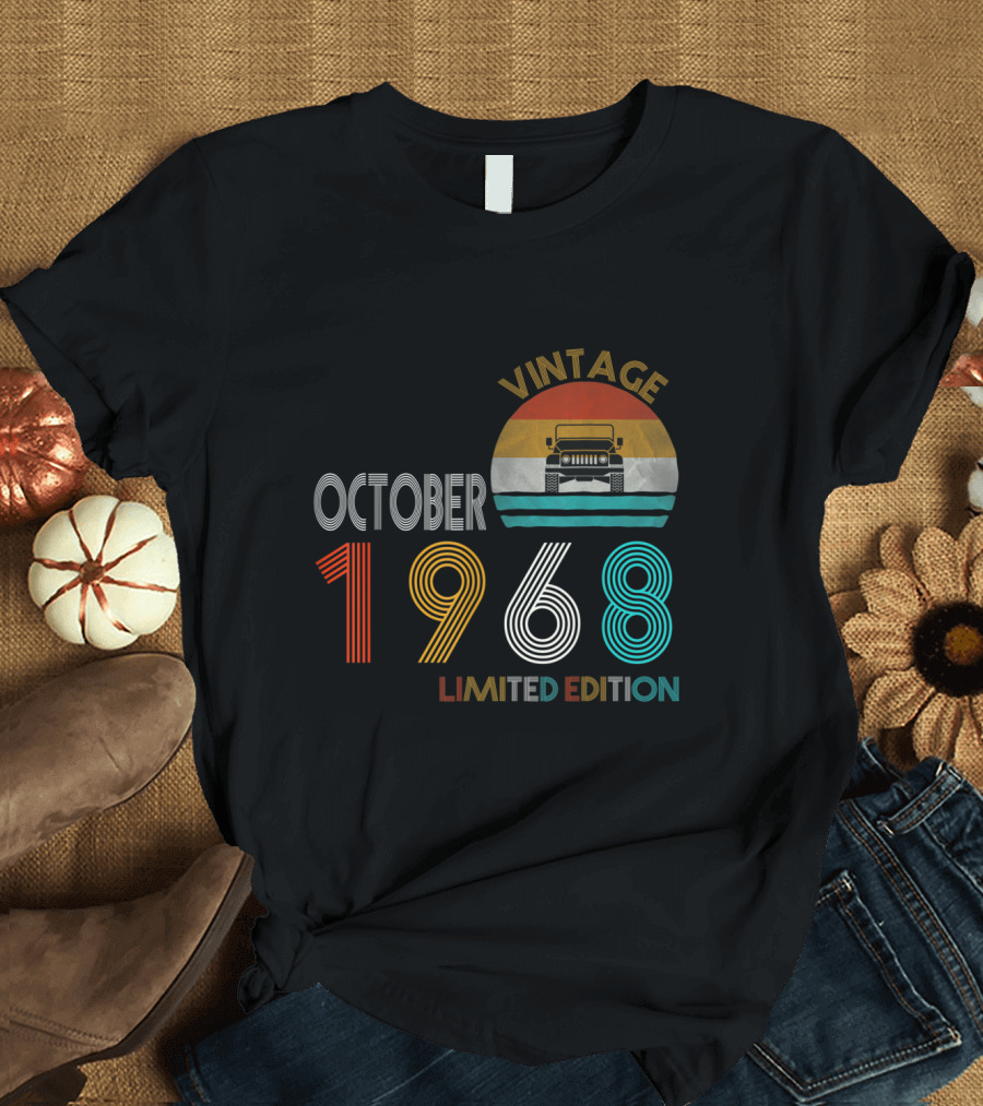 Vintage October 1968 Jeeps 51st Birthday T-Shirt