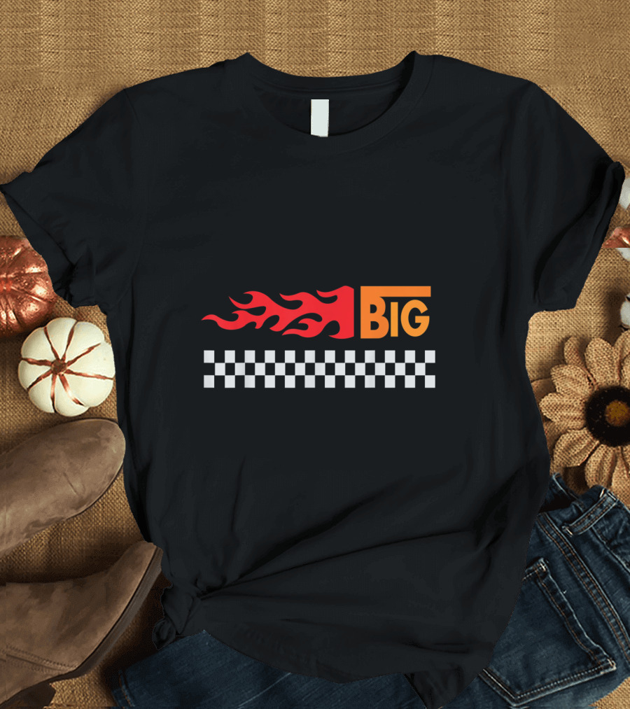 Fire Big Checkerboard Racing T-Shirt