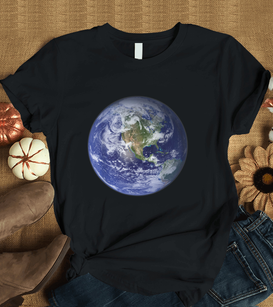 Planet Earth North America Space Globe T-Shirt