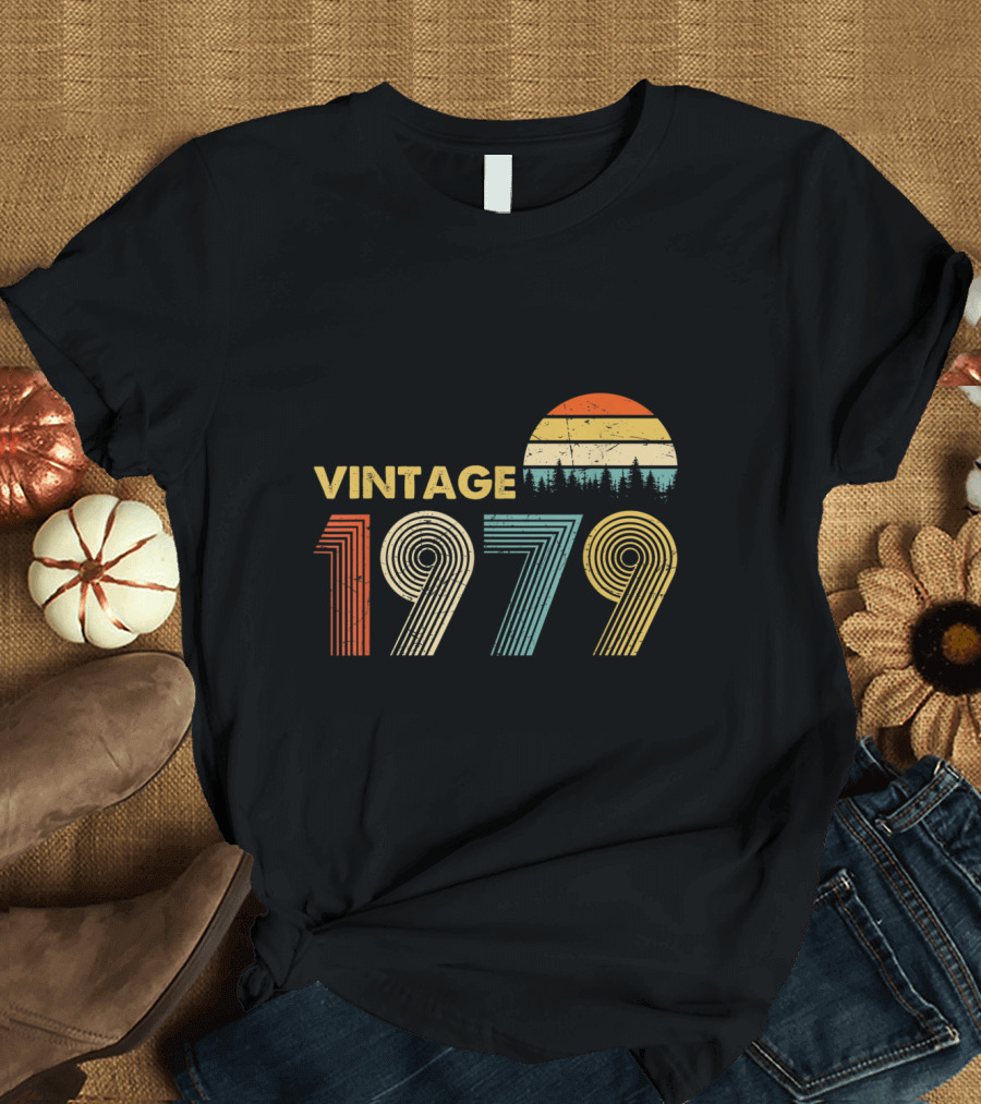 Vintage 1979 Retro Sunset 70s Birthday T-Shirt