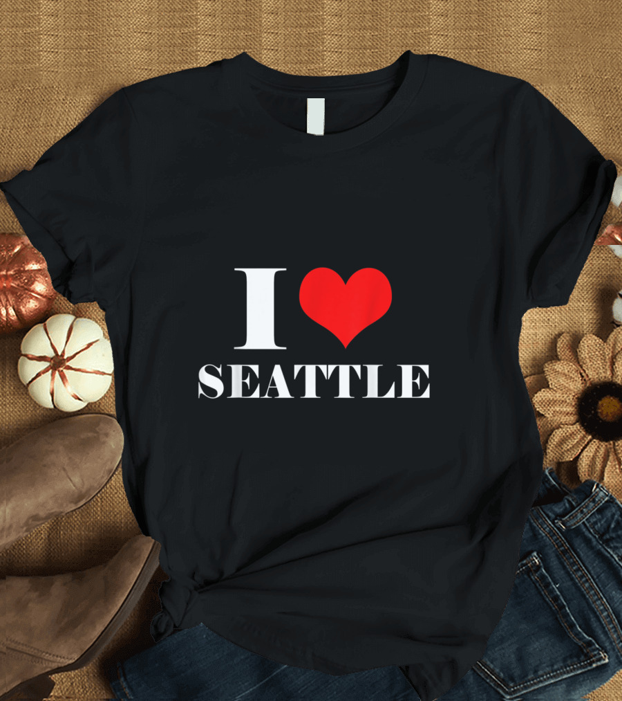 I Love Seattle Heart Washington T-Shirt