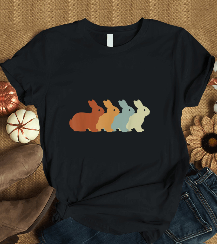 Vintage 70s 80s Multicolor Bunny Rabbit T-Shirt