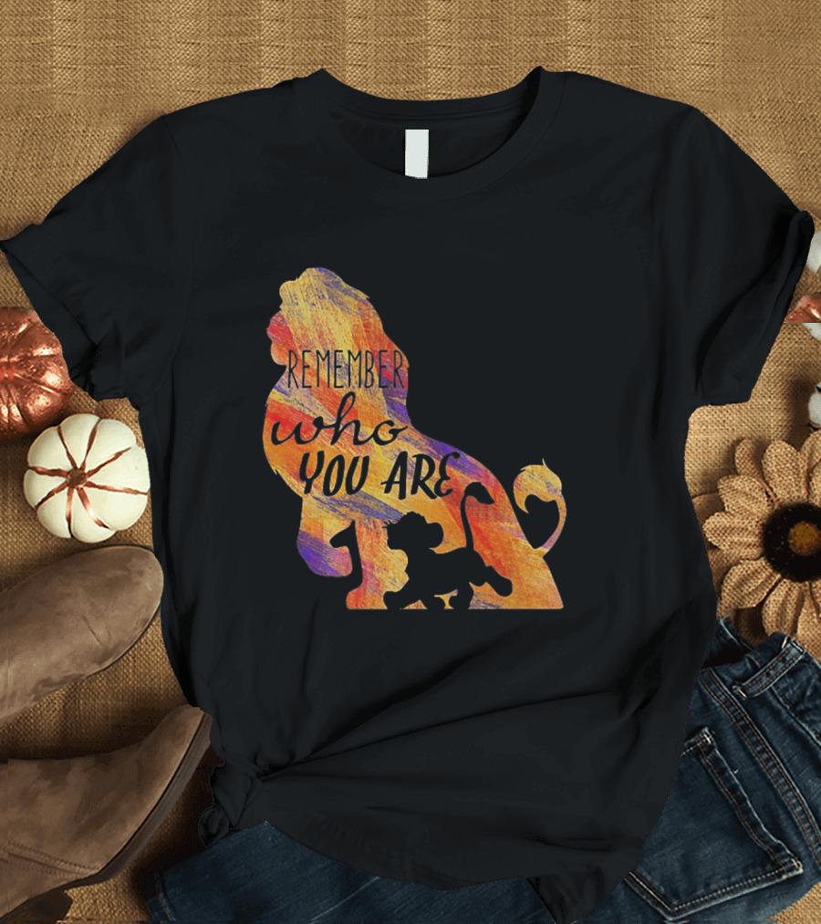 Remember Who You Are Lion Silhouette with Cub T-Shirt