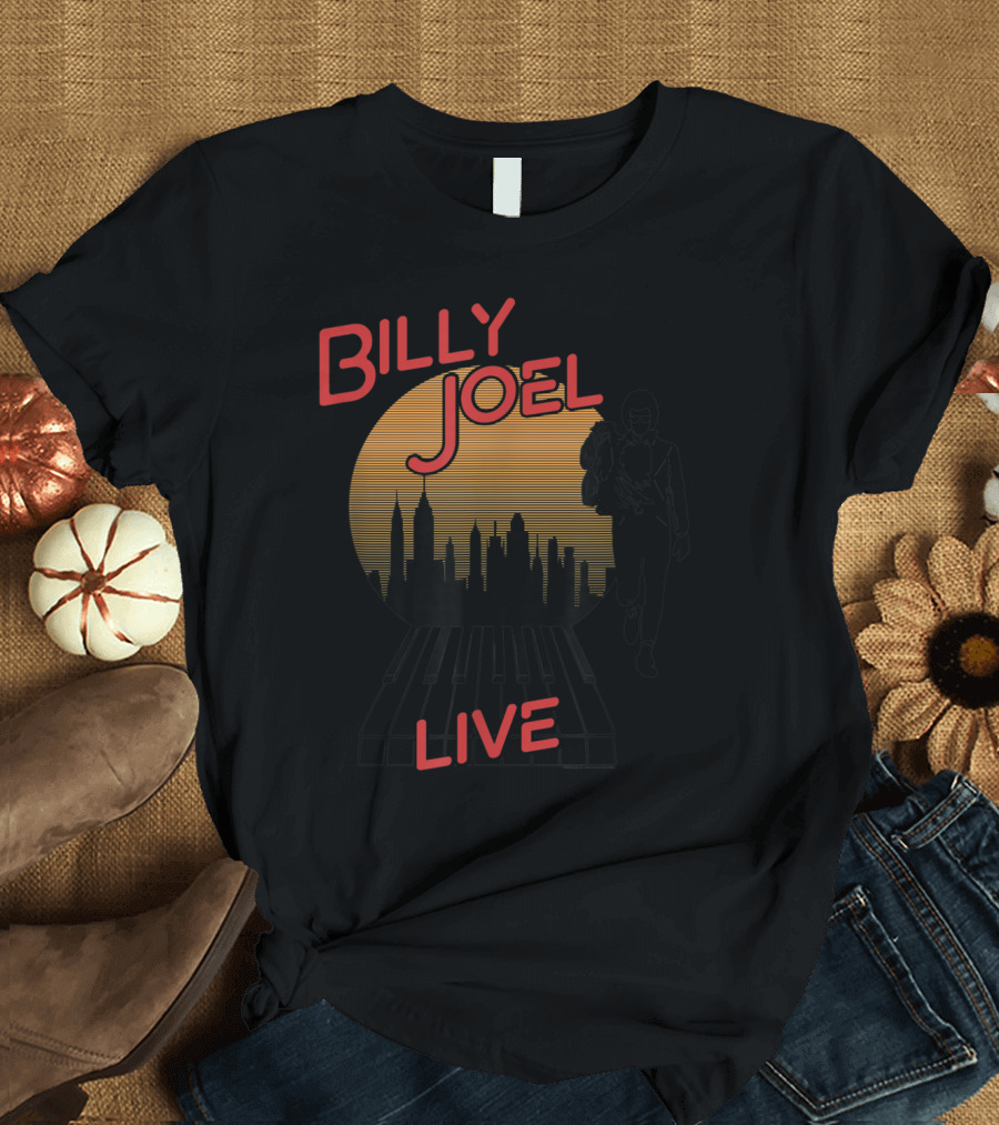 Billy Joel Live City Skyline Piano T-Shirt