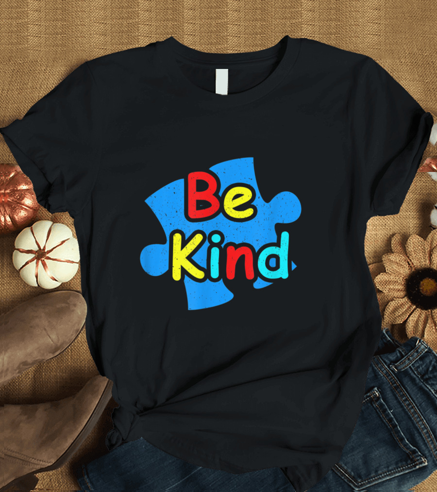 Be Kind Autism Anti Bullying Choose Kind Puzzle Piece T-Shirt