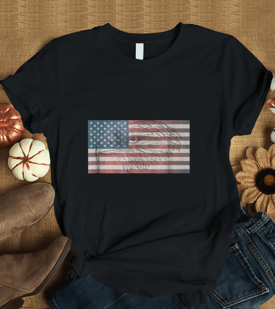American Flag with Eagle USA T-Shirt