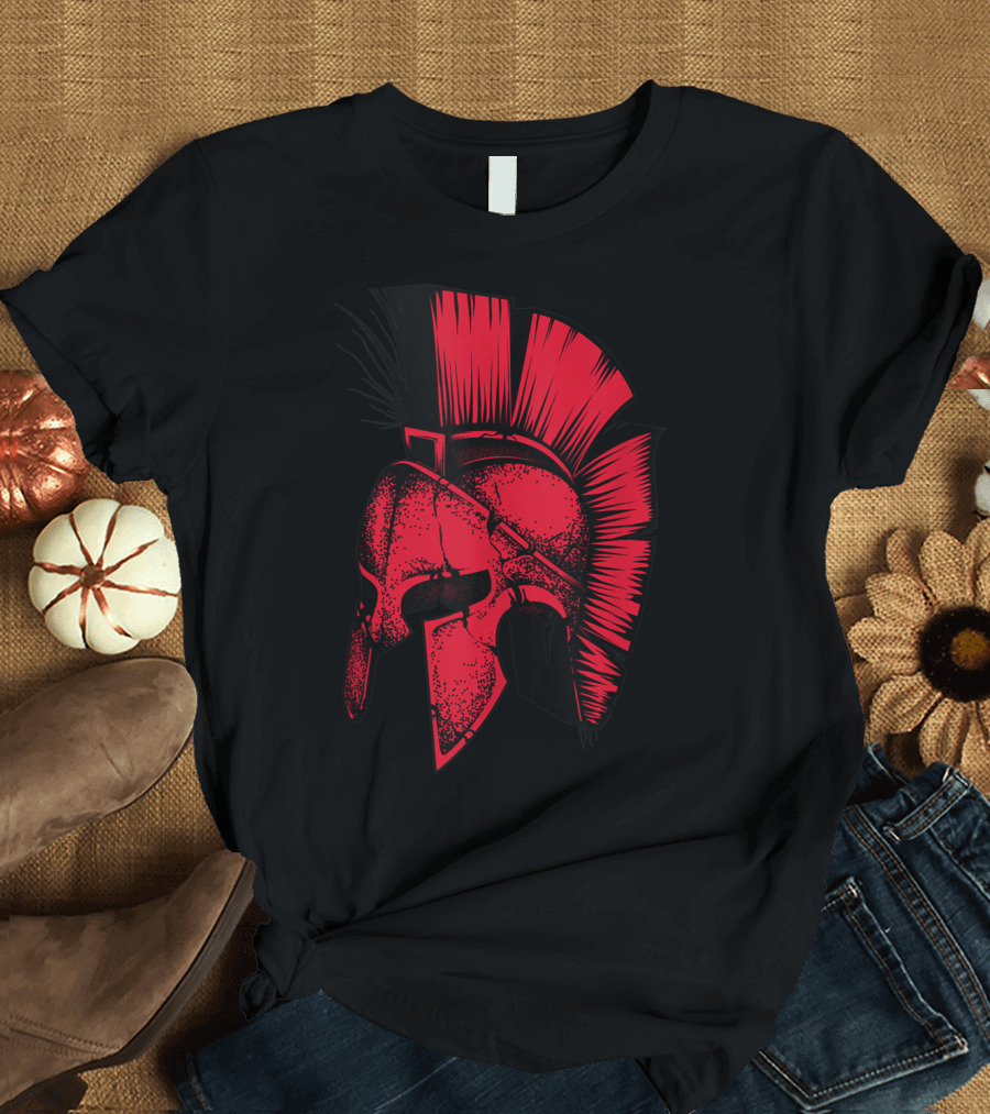 Spartan Greek Helmet Cute Troy Fighters Battlegear T-Shirt