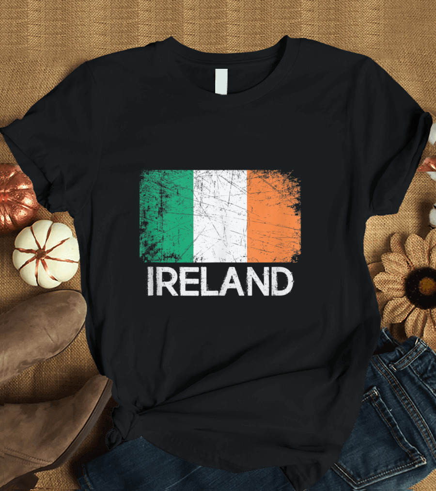 Ireland Vintage Style Distressed Irish Flag T-Shirt