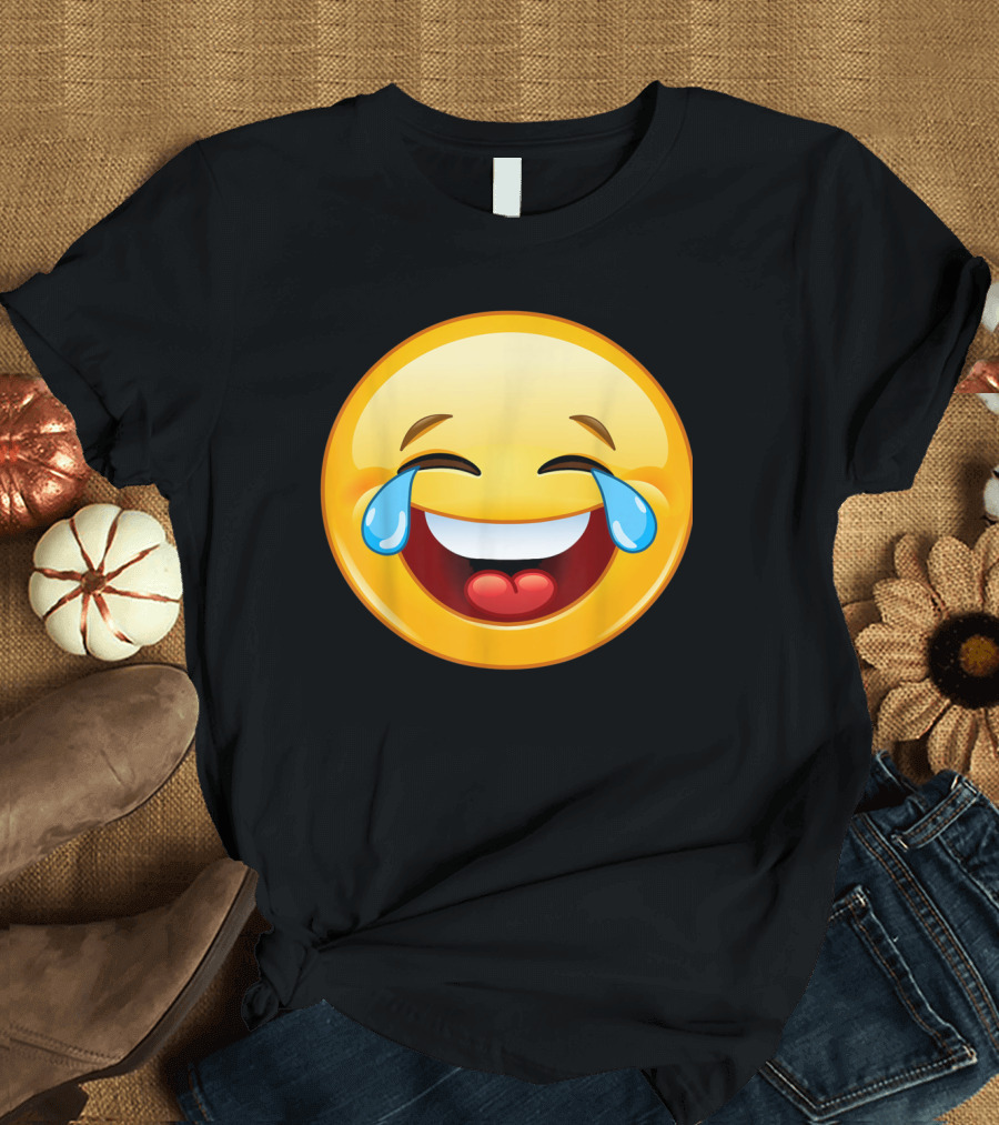 Laughing Crying Tears Emoji Emoticon T-Shirt