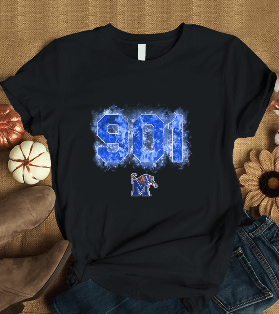 Memphis Tigers 901 Fire Area Code T-Shirt