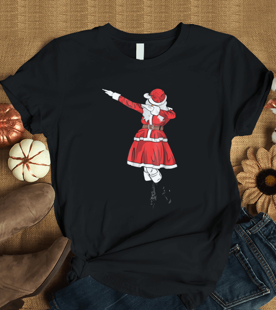 Mrs. Claus Dabbing Santa Christmas Dab Iconic Holiday Dance T-Shirt