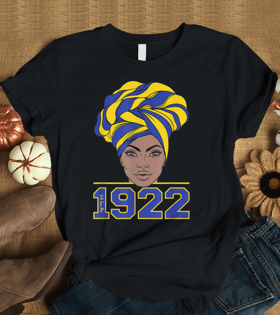 Sigma Gamma Rho 1922 African Pretty Girl Hair Turban T-Shirt