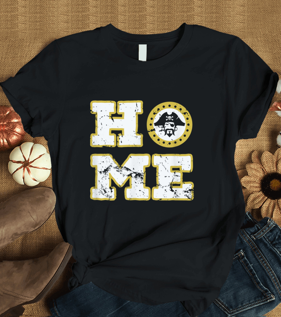 HOME Pirate School Mascot Black and Gold T-Shirt