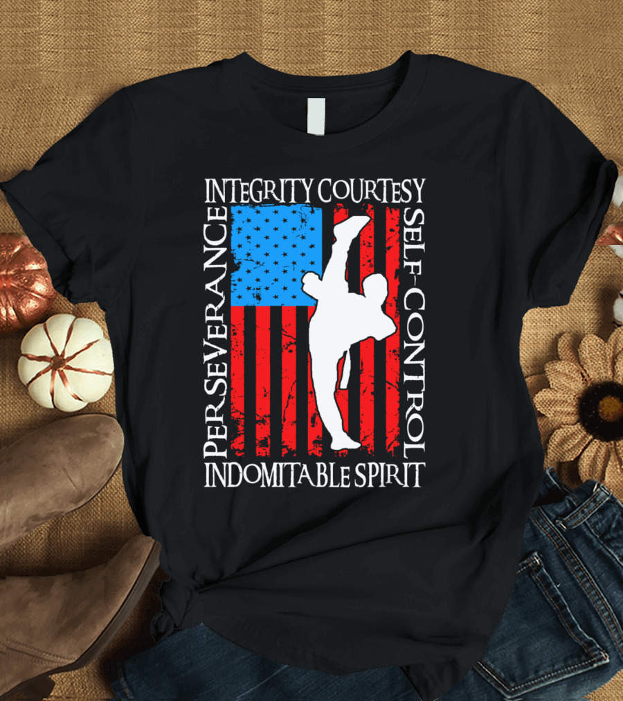Integrity Courtesy Perseverance Self-Control Indomitable Spirit Taekwondo Lover Tae Kwon Do T-Shirt