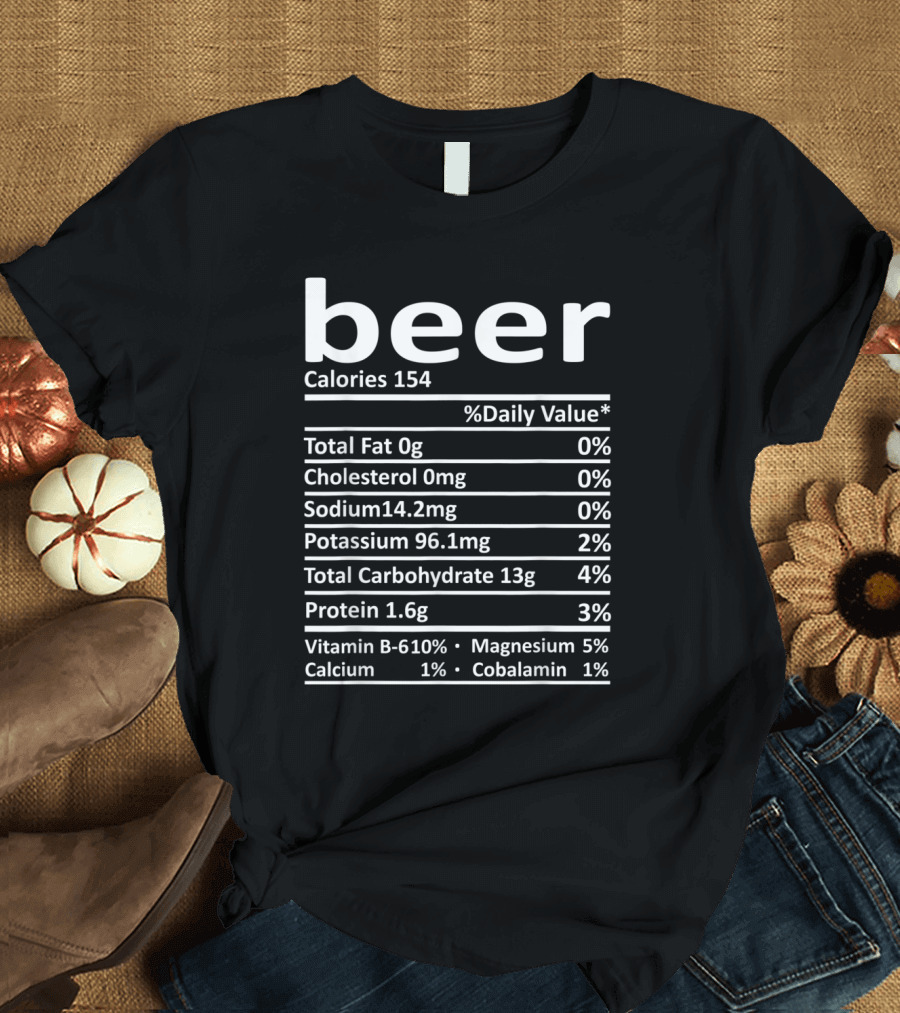 Beer Nutrition Funny Thanksgiving Calories Costume T-Shirt