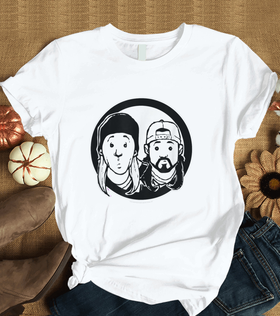 Jay and Silent Bob Just Jay and Silent Bob Circle T-Shirt
