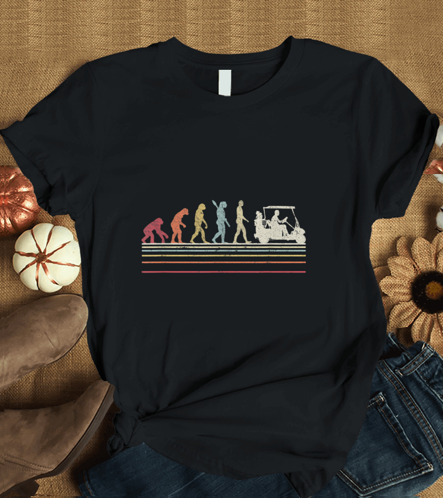 Funny Evolution of Man Golf T-Shirt