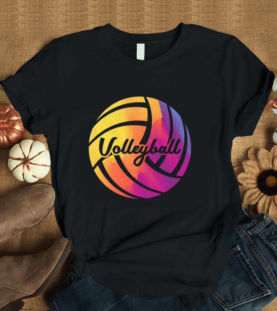 Cute Girls Mixed Color Teenagers Volleyball Volleyball T-Shirt