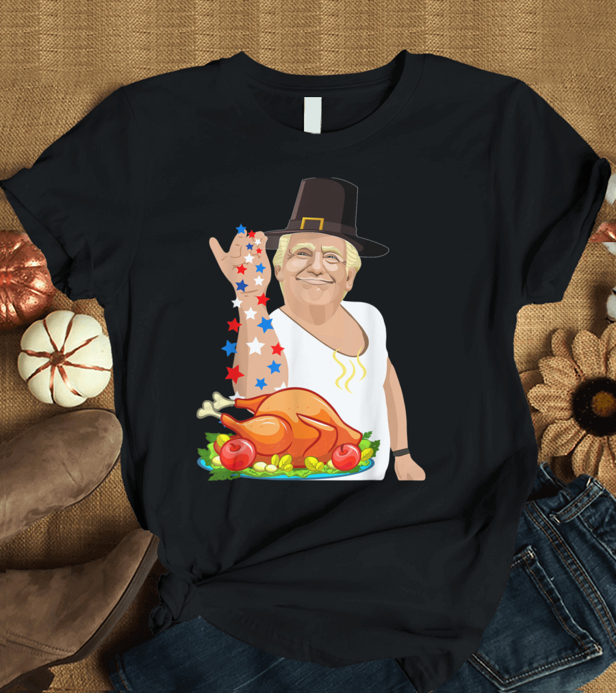 MAKE THANKSGIVING GREAT AGAIN Trump Turkey Pilgrim Star Sprinkle T-Shirt