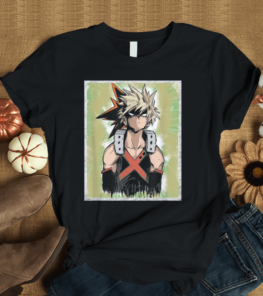 Bakugou Katsuki Explosive Hero My Hero Academia Anime Character T-Shirt