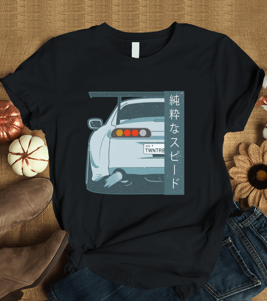 Pure Speed Kanji JDM Street Race Car Back View T-Shirt