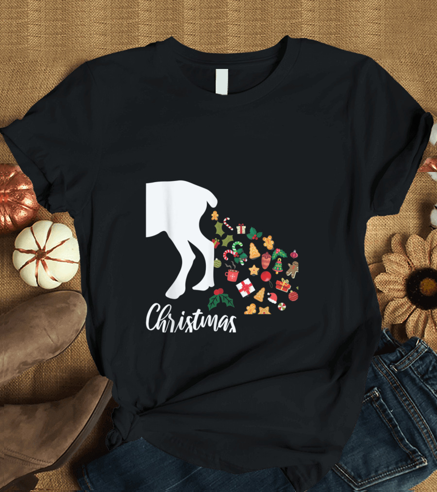 Christmas Reindeer Candy and Cookies T-Shirt