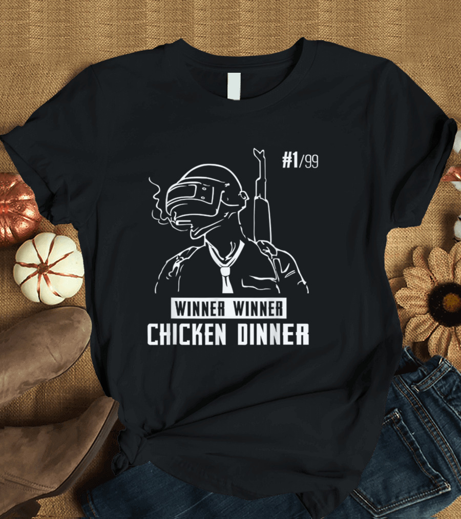 Winner Winner Chicken Dinner PUBG Helmet #1/99 T-Shirt