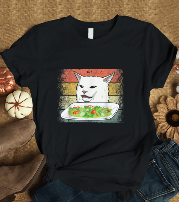 T-Shirt: Retro Smudge The Cat Sarcastic Meme Vintage Style Salad T-Shirt Retro Smudge The Cat Sarcastic Meme Vintage Style Salad T-Shirt