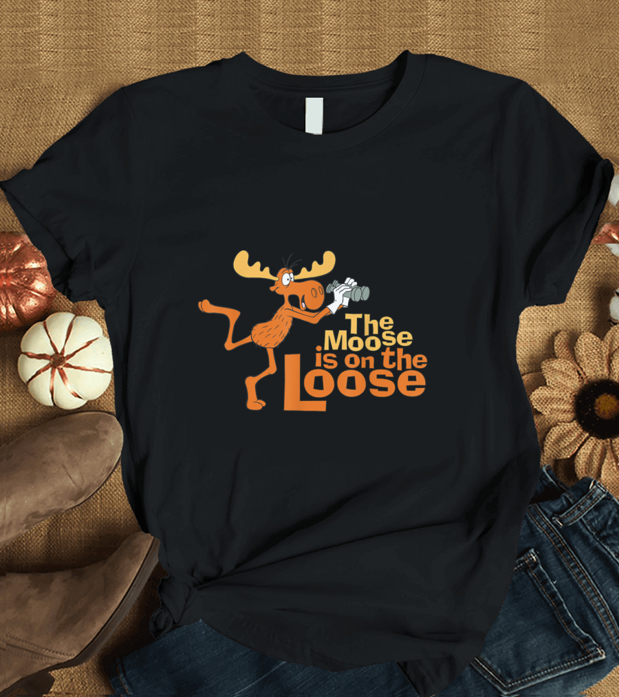 The Moose Is On The Loose Rocky And Bullwinkle T-Shirt
