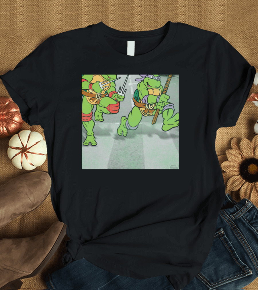 Abbey Road Ninja Turtles Pizza Heroes Crossover T-Shirt