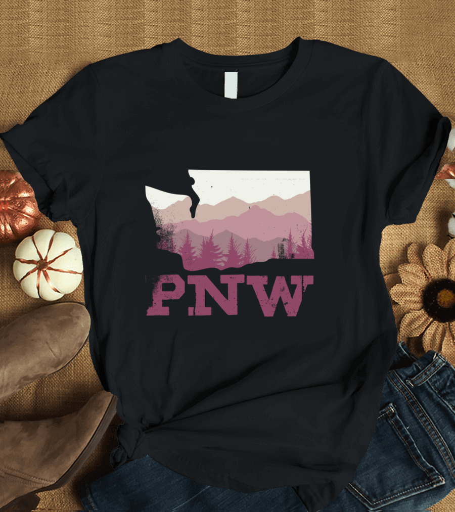PNW Pacific Northwest Mountain and Forest T-Shirt