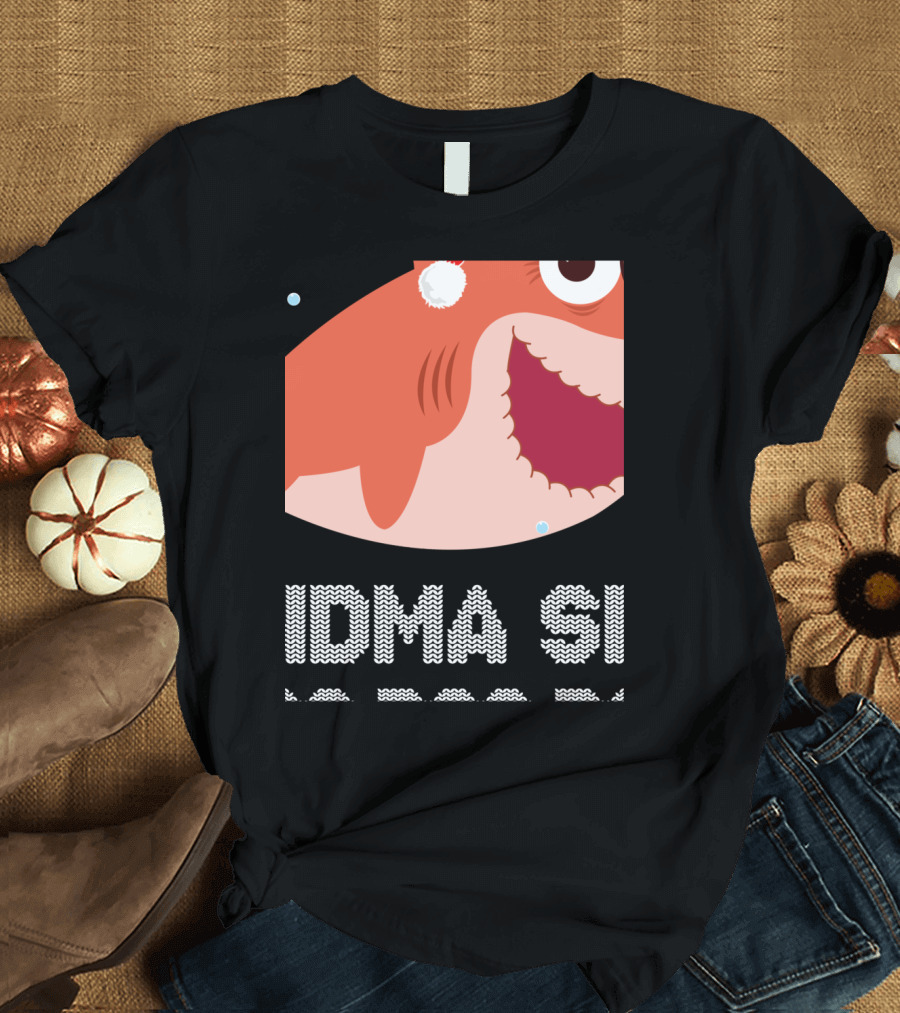 Grandma Shark Doo Doo Ugly Sweater Christmas Knitted T-Shirt