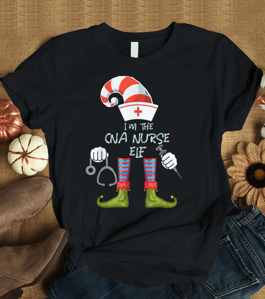 I’m The CNA Nurse Elf Christmas Party Family Group Matching T-Shirt