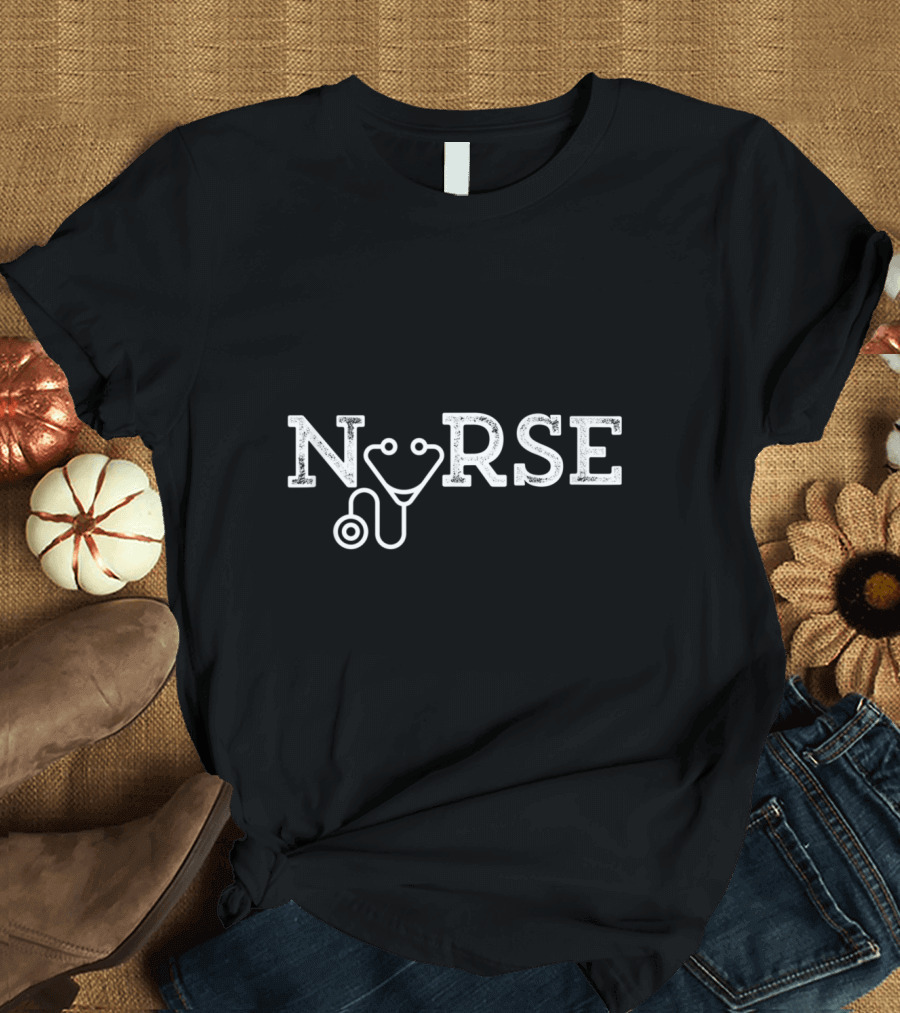 Nurse Stethoscope RN CNA LPN Iconic T-Shirt