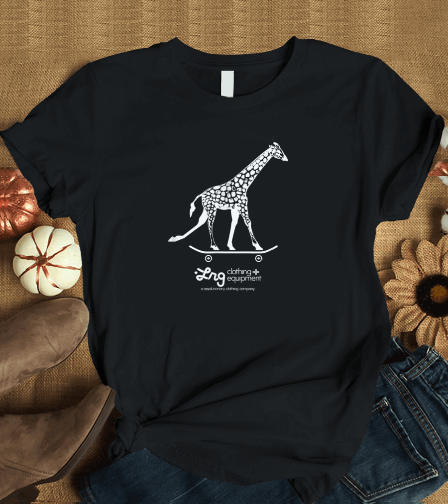 LRG Clothing Equipment Revolutionary Giraffe on Skateboard T-Shirt