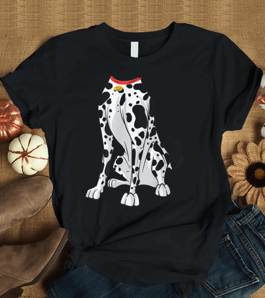 Dalmatian Costume Halloween Cool Simple Animal Dog Spots T-Shirt